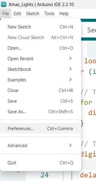 Arduino IDE Preferences